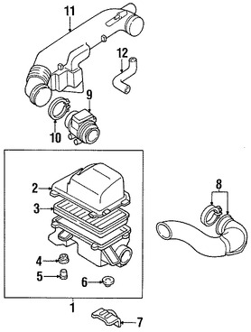 Foto de Espaciador de la carcasa del filtro de aire Original para Mazda Marca MAZDA Nmero de Parte FE5113329