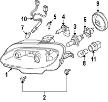 Foto de Portalampara de Faros Laterales Original para Mazda MX-5 Miata 2006 2007 2008 Marca MAZDA Nmero de Parte NE5551155A