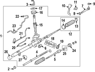 Foto de Buje de Montaje de Pin y Cremallera Original para Mazda MX-5 Miata Marca MAZDA Nmero de Parte NE5132123