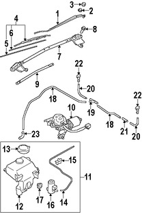 Foto de Cubierta del Brazo Limpiaparabrisas Original para Mazda MX-5 Miata Mazda 3 Mazda 2 Marca MAZDA Nmero de Parte D35067395