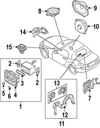 Foto de Perilla de Radio Original para Mazda MX-5 Miata 2006 2007 2008 2009 Marca MAZDA Nmero de Parte NE8566BC1