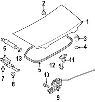 Foto de Bisagra de puerta del maletero Original para Mazda MX-5 Miata Marca MAZDA Nmero de Parte NF7952720C