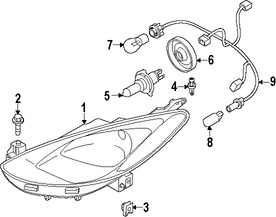 Foto de Faro Original para Mazda 2 2011 2012 2013 2014 Marca MAZDA Nmero de Parte DR61510K0D