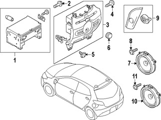 Foto de Altavoz Original para Mazda 2 2011 2012 2013 2014 Marca MAZDA Nmero de Parte D65166960