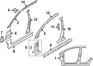 Foto de Pilar A de Carroceria Original para Mazda 2 2011 2012 2013 2014 Marca MAZDA Nmero de Parte DF7171230