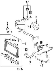 Foto de Brida de Drenaje de Refrigerante de Motor Original para Mazda 6 2003 2004 2005 2006 2007 2008 Marca MAZDA Nmero de Parte LF011517Z