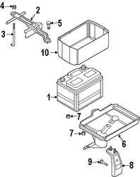 Foto de Cubierta de batera Original para Mazda 6 2003 2004 2005 2006 2007 2008 Marca MAZDA Nmero de Parte AJ571859XA