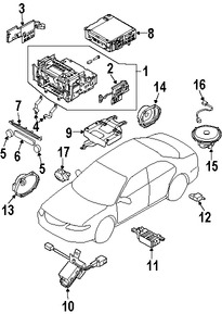 Foto de Altavoz Original para Mazda 6 2003 2004 2005 2006 2007 2008 Marca MAZDA Nmero de Parte GK3C66960