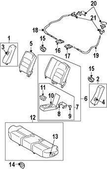 Foto de Apoyabrazos del Asiento Original para Mazda 6 2006 2007 2008 Marca MAZDA Nmero de Parte GP7A883B080