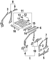 Foto de Pilar A de Carroceria Original para Mazda 6 2004 2005 2006 2007 2008 2003 Marca MAZDA Nmero de Parte GKYA70221