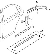 Foto de Moldura de Puerta Original para Mazda 6 2003 2004 2005 2006 2007 2008 Marca MAZDA Nmero de Parte GK2A5069278