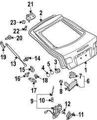 Foto de Puerta Trasera Original para Mazda 6 2004 2005 2006 2007 2008 Marca MAZDA Nmero de Parte GM9A62020A