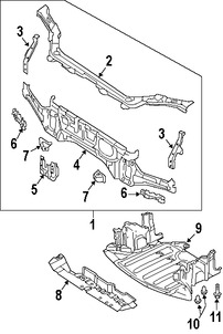 Foto de Barra sujecin soporte del radiador Original para Mazda RX-8 Marca MAZDA Nmero de Parte FE0153150C