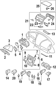 Foto de Lente de Panel de Instrumentos Original para Mazda RX-8 2009 2004 2005 2006 2007 2008 Marca MAZDA Nmero de Parte F15455447