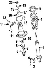 Foto de Buje Puntal De Suspensin Original para Mazda RX-8 Mazda MX-5 Miata Marca MAZDA Nmero de Parte F15128775B