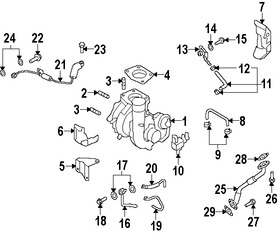 Foto de Tubo de Refrigerante del Turbo Original para Mazda CX-7 Mazda 3 Mazda 6 Marca MAZDA Nmero de Parte L3K913115