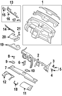 Foto de Cobertura Panel de Instrumentos Original para Mazda CX-7 2007 2008 2009 Marca MAZDA Nmero de Parte EG2164280D02