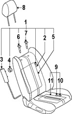 Foto de Cojin de Asiento Original para Mazda CX-7 2007 2008 2009 Marca MAZDA Nmero de Parte EG2588110A02