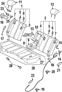 Foto de Respaldo completo de Asiento Original para Mazda CX-7 2007 2008 2009 Marca MAZDA Nmero de Parte EG2157450M02