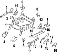 Foto de Cobertor de bisagra de asiento Original para Mazda CX-7 Mazda CX-9 Marca MAZDA Nmero de Parte BP4K881G402