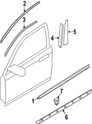 Foto de Moldura de Puerta Original para Mazda CX-7 2007 2008 2009 2010 2011 2012 Marca MAZDA Nmero de Parte EG2151RA0E