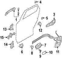 Foto de Conjunto de pestillo de puerta Original para Mazda CX-7 2007 2008 2009 2010 2011 2012 Marca MAZDA Nmero de Parte EG2173310M