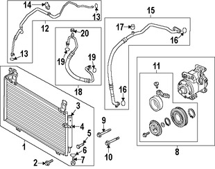 Foto de Tapa Vlvula de Servicio Aire Acondicionado Original para Mazda  Mazda 6 Mazda 3 Mazda 5 Marca MAZDA Nmero de Parte BP8F614J7