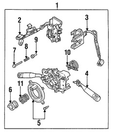 Foto de Interruptor Combinado Original para Mazda MX-3 1993 1992 Marca MAZDA Nmero de Parte EA0466120