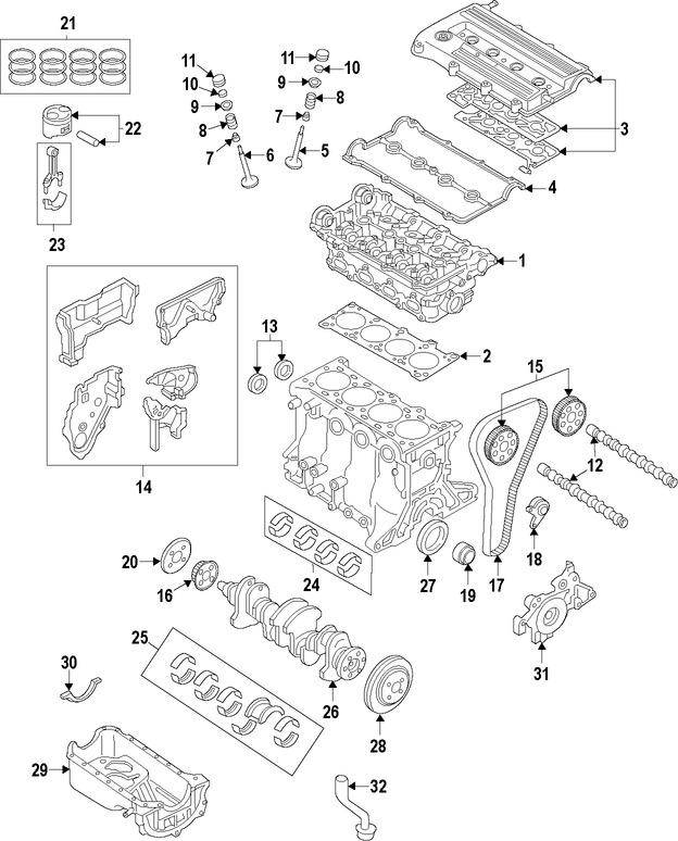 Foto de Empaquetaduras Cubierta de Correa del Tiempo Original para Mazda 323 Mazda Protege Mazda Miata Marca MAZDA Nmero de Parte B66010522