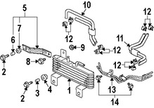 Foto de Manguera de Enfriado de Aceite Transmisin Automtica Original para Mitsubishi Eclipse Mitsubishi Galant Marca Mitsubishi Nmero de Parte 2922A023