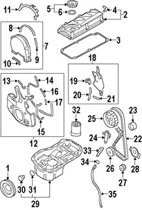 Foto de Empaquetaduras Cubierta de Correa del Tiempo Original para Mitsubishi Eclipse Mitsubishi Outlander Mitsubishi Galant Mitsubishi Lancer Marca Mitsubishi Parte #MD371981