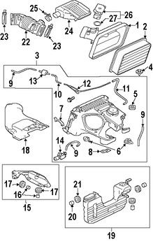 Foto de Caja del Filtro de Aire Original para Mitsubishi Eclipse 2008 Marca Mitsubishi Nmero de Parte 1500A349