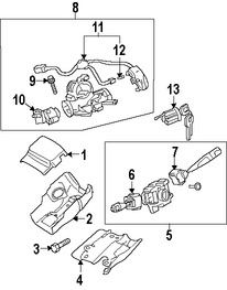 Foto de Cubierta de la Columna de Direccion Original para Mitsubishi Eclipse Marca Mitsubishi Nmero de Parte MN121407HA