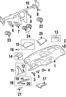 Foto de Cobertor de Altavoz Original para Mitsubishi Eclipse Marca Mitsubishi Nmero de Parte MN121390HA