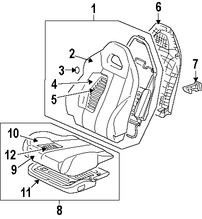 Foto de Cojin de respaldo de Asiento Original para Mitsubishi Eclipse 2007 2008 2009 Marca Mitsubishi Nmero de Parte 6901A036