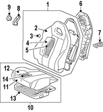 Foto de Almohadilla Calentadora de Asiento Original para Mitsubishi Eclipse Marca Mitsubishi Nmero de Parte MN177448