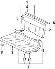 Foto de Respaldo de Asiento Original para Mitsubishi Eclipse 2007 2008 Marca Mitsubishi Nmero de Parte 6902A026HA