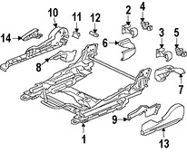 Foto de Cubierta de Riel de Asiento Original para Mitsubishi Eclipse Marca Mitsubishi Nmero de Parte MR595766HB