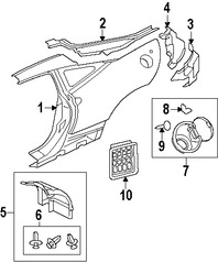 Foto de Panel Lateral Trasero Original para Mitsubishi Eclipse Marca Mitsubishi Nmero de Parte MN186561