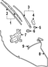 Foto de Motor Limpiaparabrisas Vidrio Trasero Original para Mitsubishi Eclipse Marca Mitsubishi Nmero de Parte MN142094