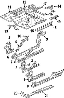 Foto de Travesano Plataforma de Piso Original para Mitsubishi Eclipse Marca Mitsubishi Nmero de Parte MN186513