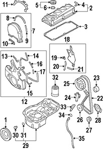 Foto de Empaquetaduras Cubierta de Correa del Tiempo Original para Mitsubishi Galant Mitsubishi Lancer Mitsubishi Eclipse Mitsubishi Outlander Marca Mitsubishi Parte #MD375099