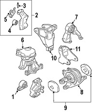 Foto de Soporte de Montura del motor Original para Mitsubishi Galant Mitsubishi Eclipse Marca Mitsubishi Nmero de Parte 1091A137