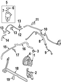 Foto de Manguera de Direccin Hidrulica Original para Mitsubishi Galant Mitsubishi Eclipse Marca Mitsubishi Nmero de Parte MN101064