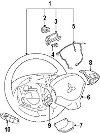 Foto de Interruptor Control de Crucero Original para Mitsubishi Outlander Mitsubishi Lancer Mitsubishi Outlander Sport Marca Mitsubishi Nmero de Parte 8602A008