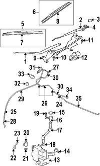 Foto de Brazo de Limpiaparabrisas Original para Mitsubishi Outlander Mitsubishi Outlander Sport Marca Mitsubishi Nmero de Parte 8250A172