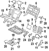 Foto de Apoyabrazos del Asiento Original para Mitsubishi Outlander Marca Mitsubishi Nmero de Parte 6970A107XA