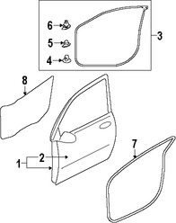 Foto de Panel externo de puerta Original para Mitsubishi Outlander Marca Mitsubishi Nmero de Parte 5700B387