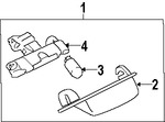 Foto de Lente de lmpara de placa Original para Mitsubishi Outlander Mitsubishi Endeavor Mitsubishi Lancer Marca Mitsubishi Nmero de Parte 8341A035