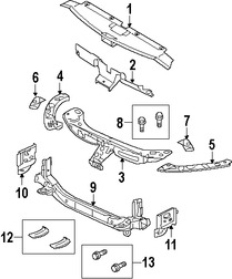 Foto de Barra sujecin soporte del radiador Original para Mitsubishi Outlander 2010 2011 2012 2013 Marca Mitsubishi Nmero de Parte 5256B110